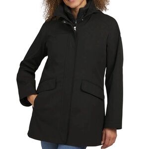 Lands' End Black Trench Coat